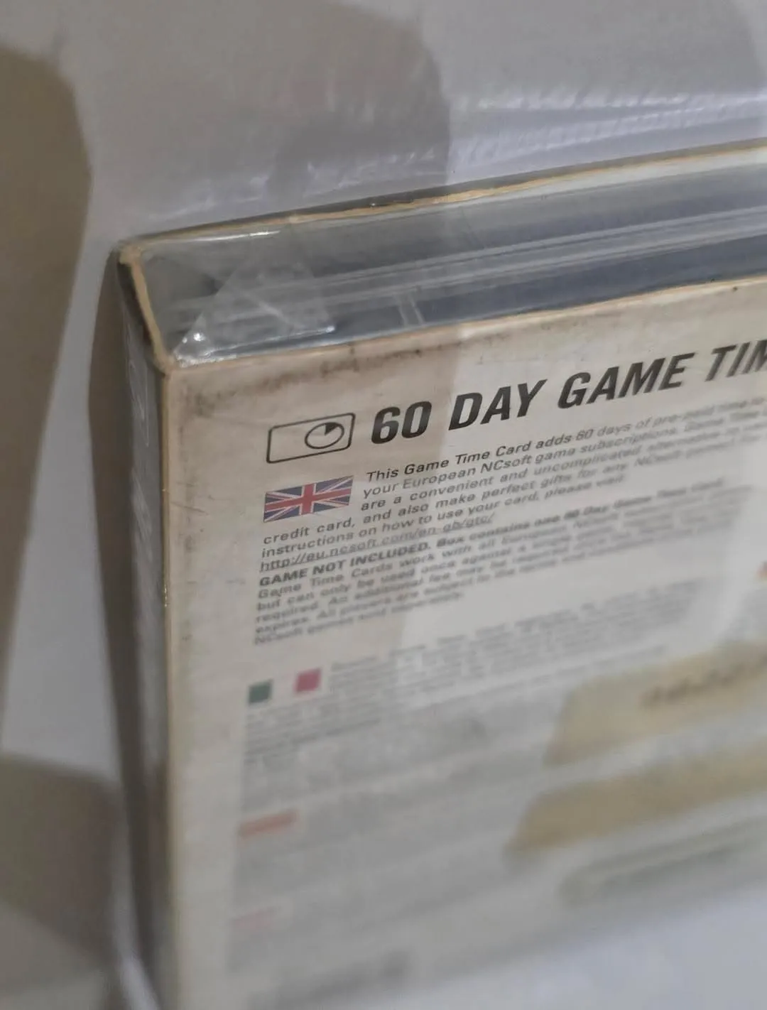 NCsoft 60 Day Game Time Card — European version