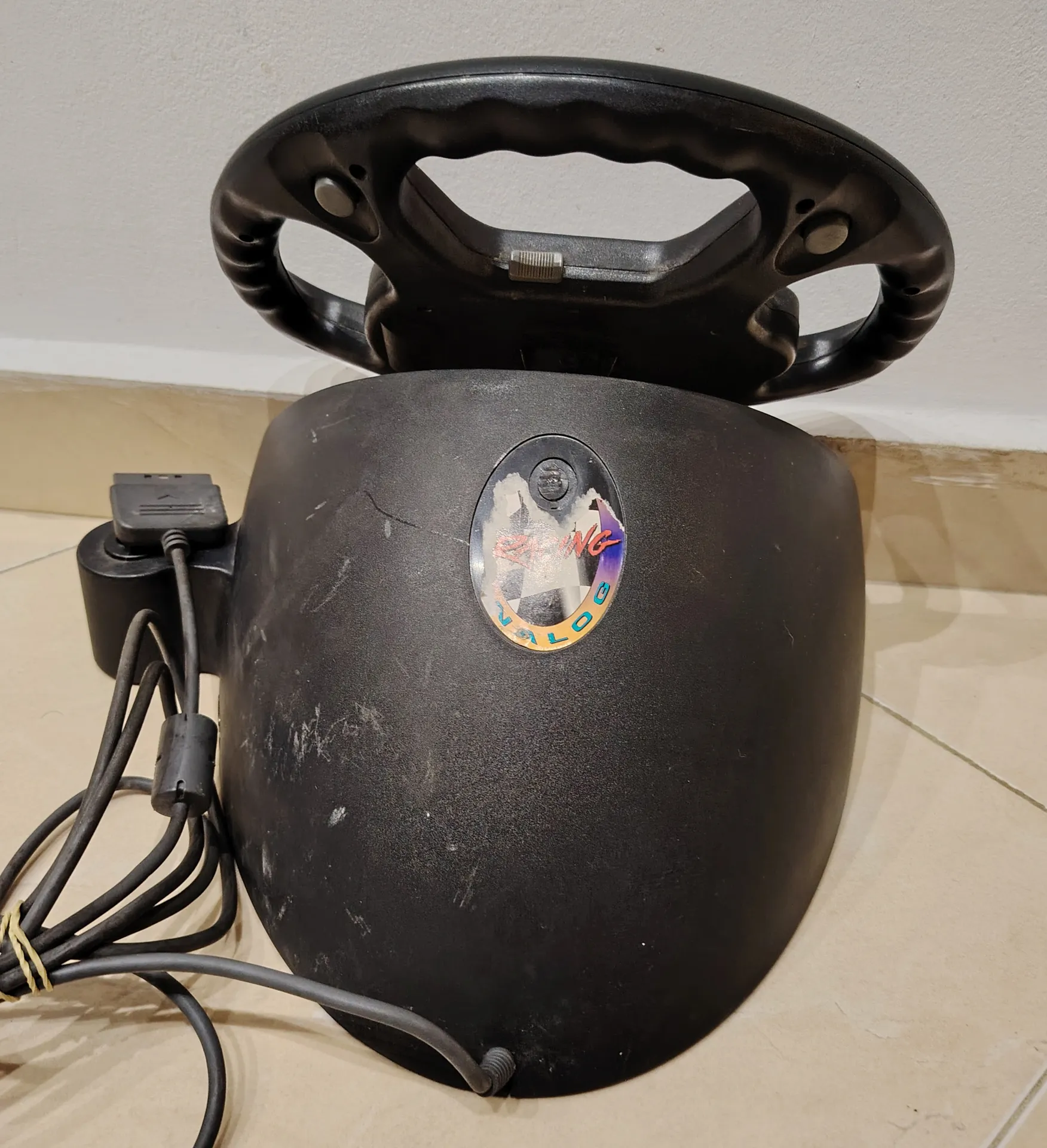Mad Catz Dual Force Racing Wheel - PlayStation PS1/PS2