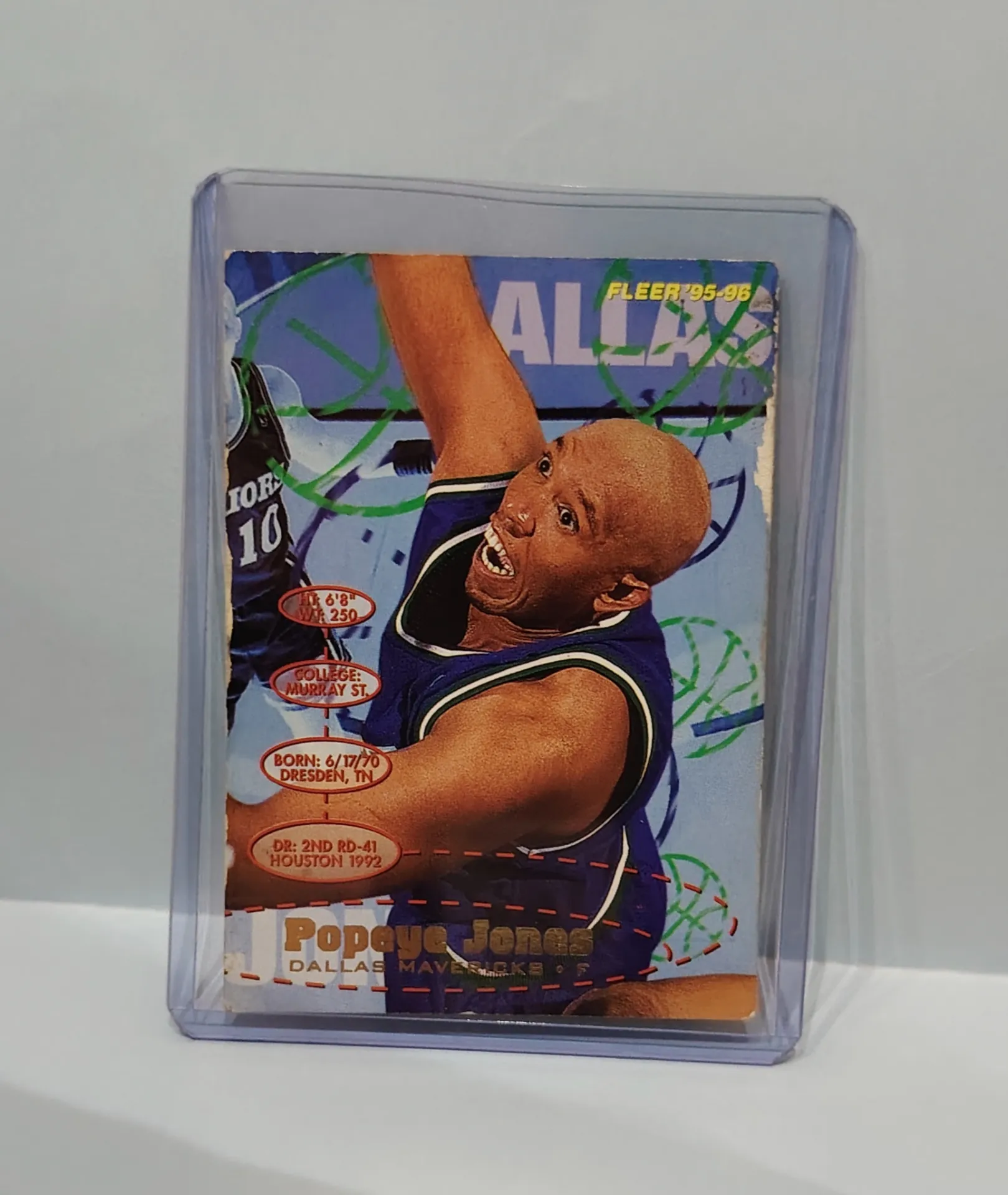 1995-96 Fleer Popeye Jones Dallas Mavericks Basketball Card #62