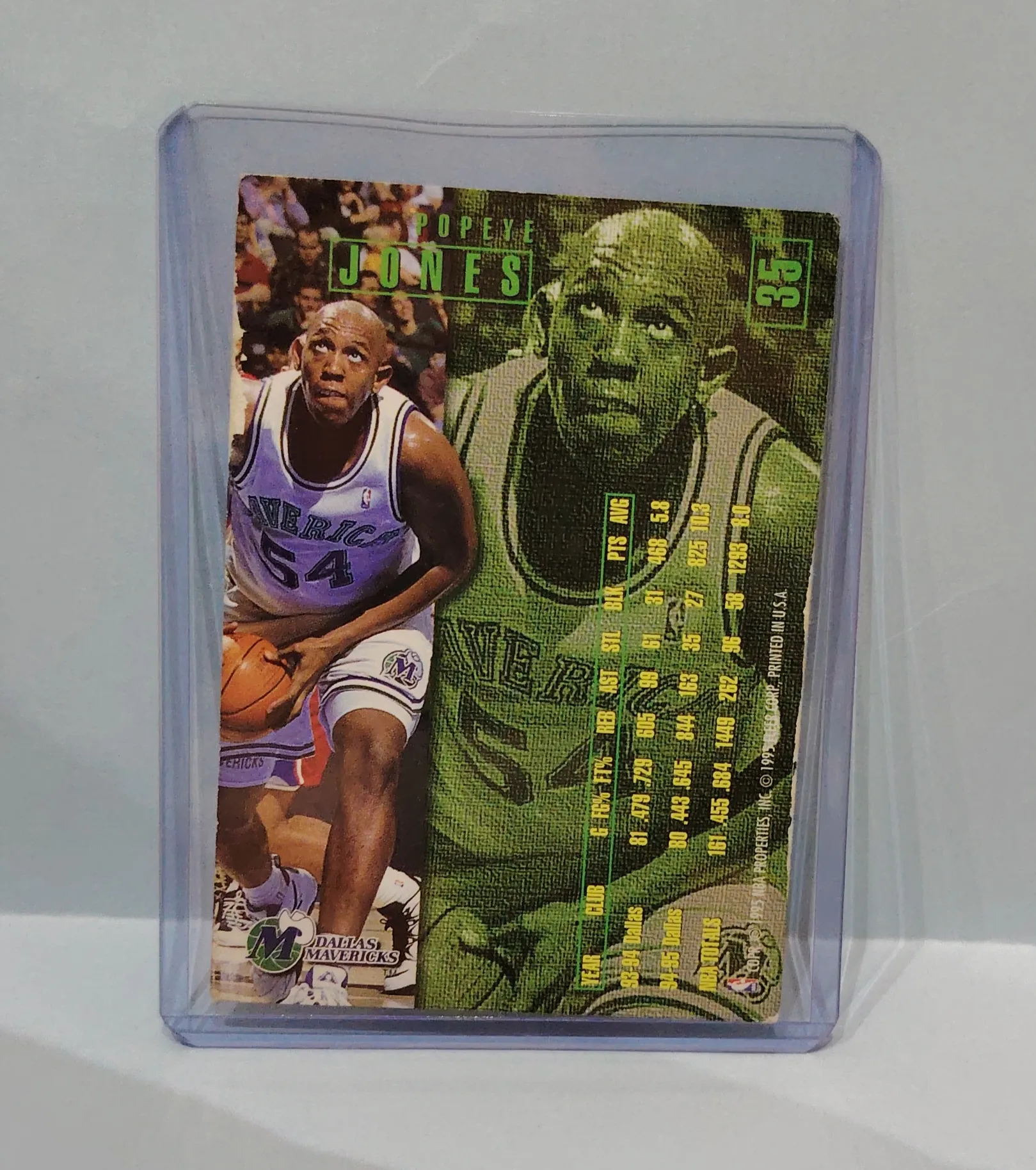 1995-96 Fleer Popeye Jones Dallas Mavericks Basketball Card #62