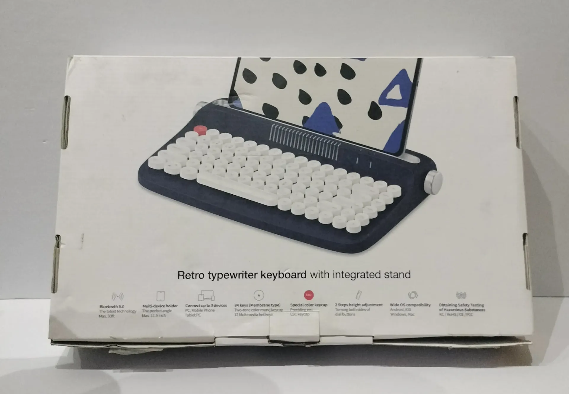 ACTTO Retro Mini Bluetooth Keyboard B303 — тъмносин