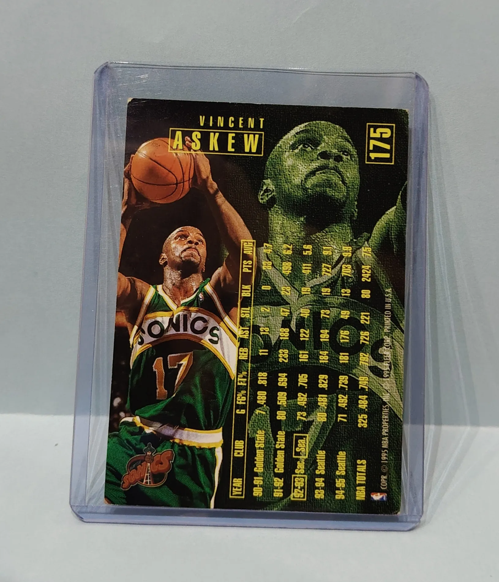 1995-96 Fleer Vincent Askew #17 Seattle Supersonics