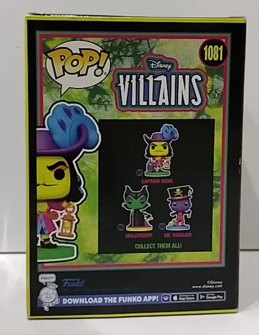 Funko POP! Disney Villains Captain Hook #1081 — Special Edition Black Light