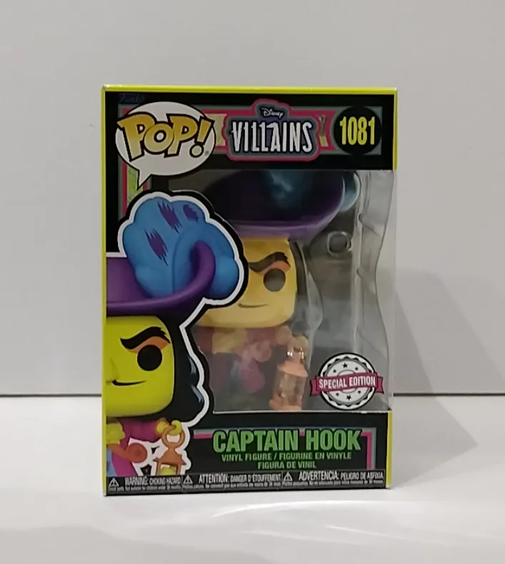 Funko POP! Disney Villains Captain Hook #1081 — Special Edition Black Light