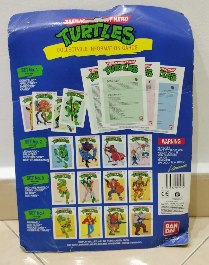Teenage Mutant Hero Turtles — колекционерски информационни карти, комплект №2