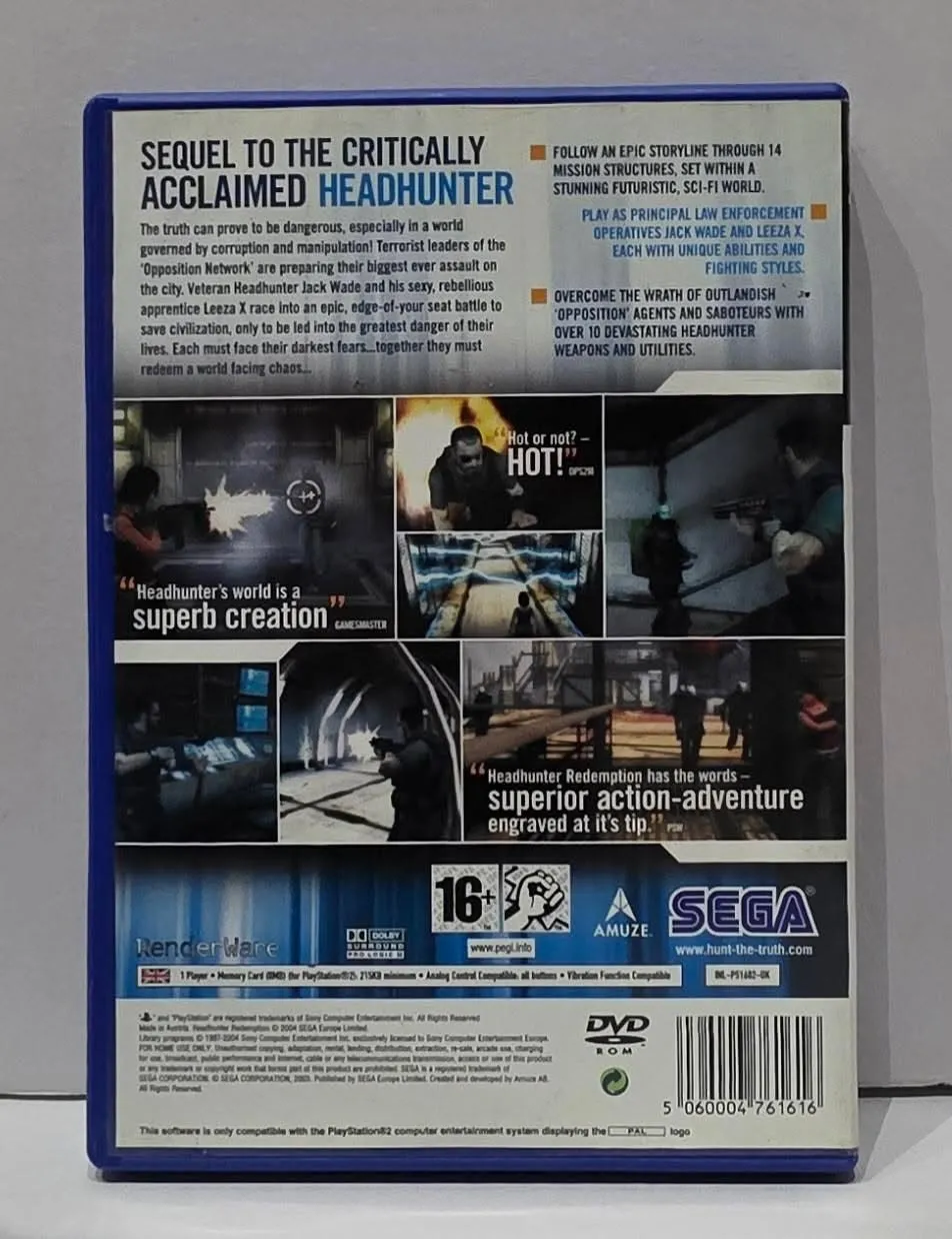 Headhunter: Redemption за PlayStation 2 PAL