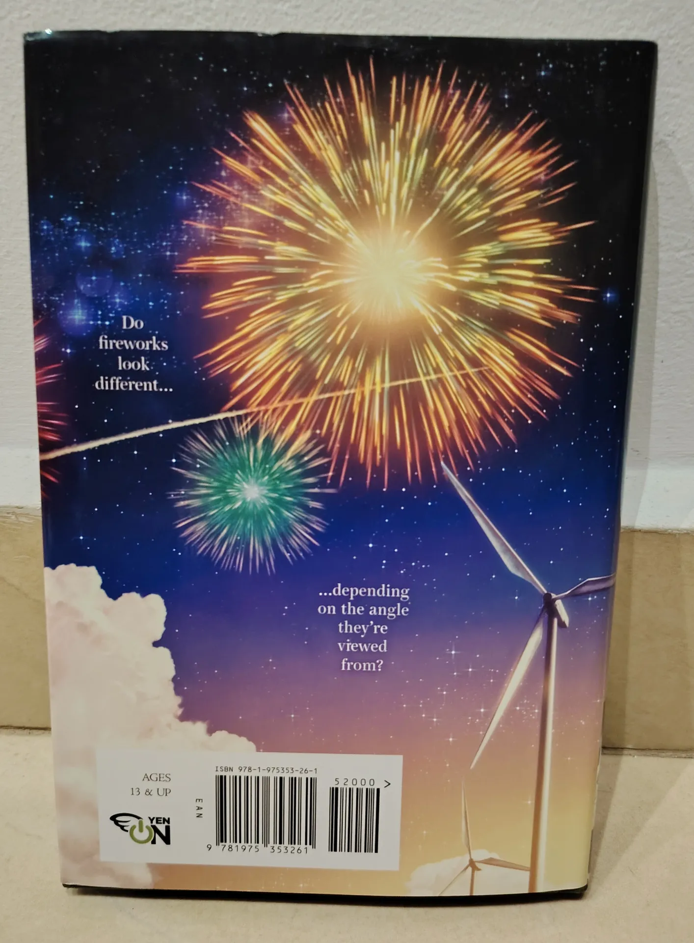 Fireworks should we see it from the side or bottom light novel