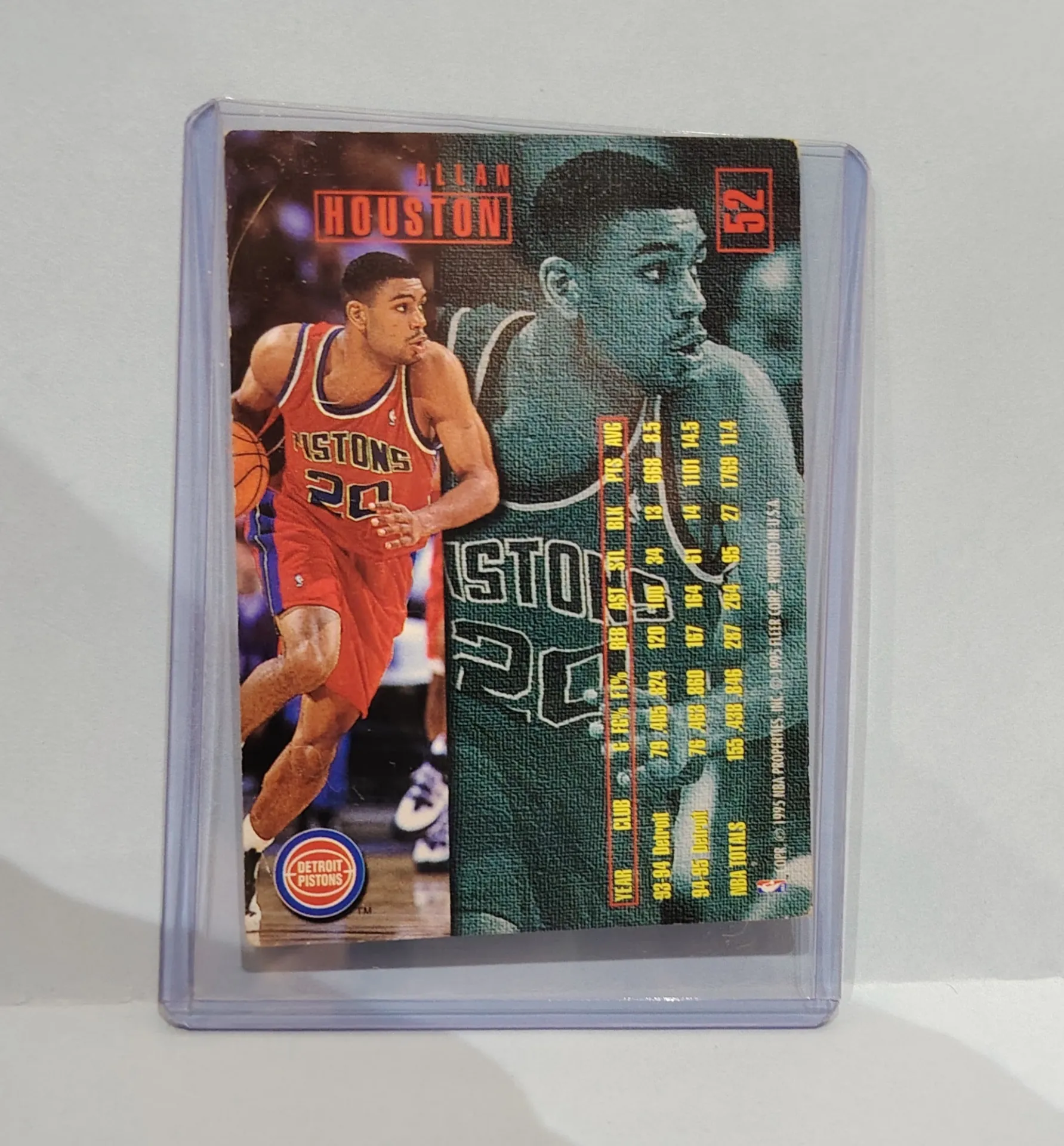 1995-96 Fleer Allan Houston Basketball Card