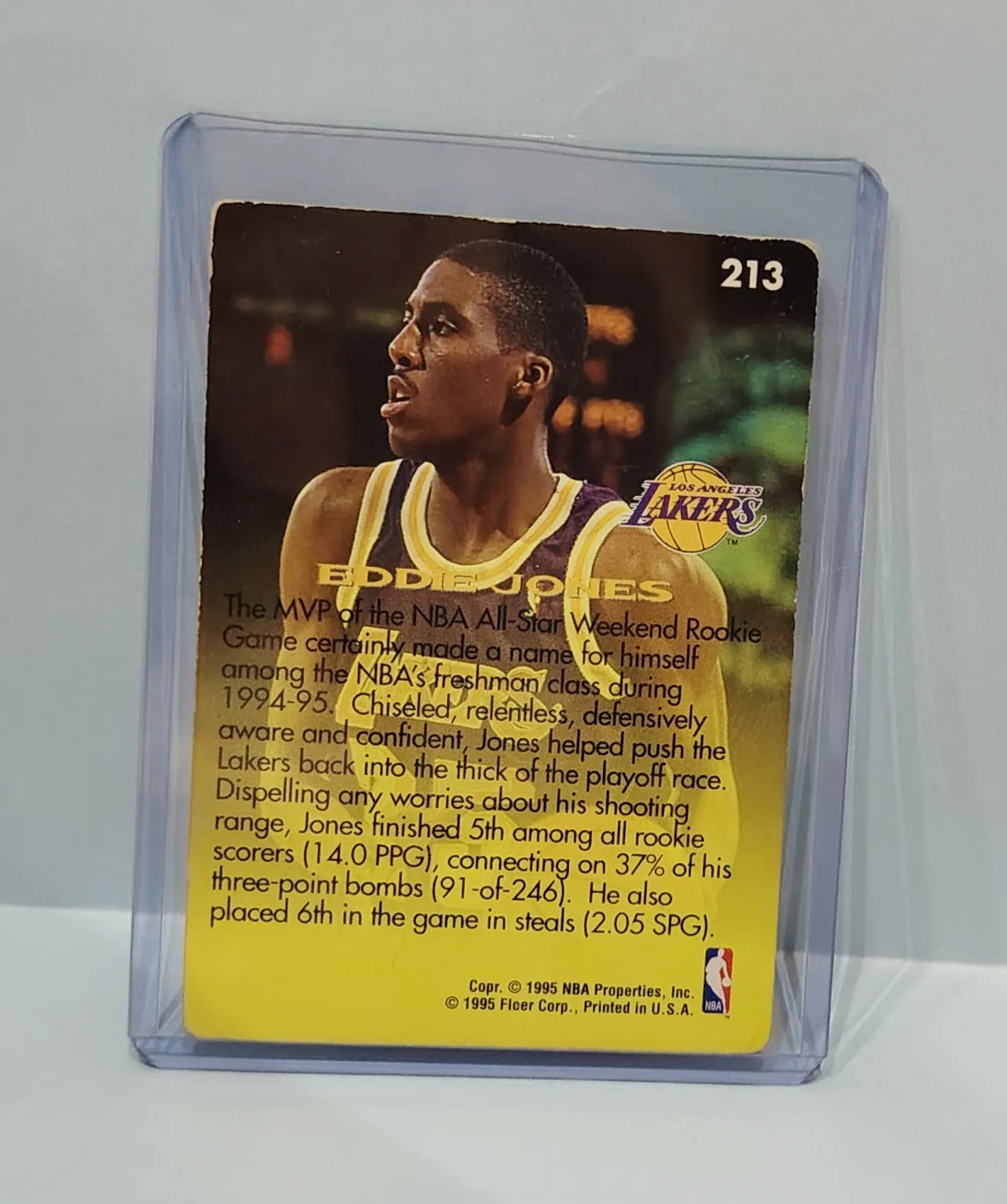 1995-96 Fleer European Rookie Sensation Eddie Jones #213