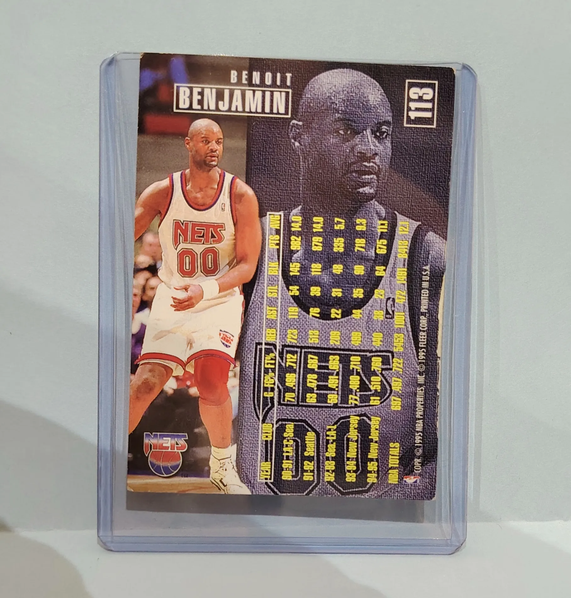 1995-96 Fleer Benoit Benjamin #113 New Jersey Nets