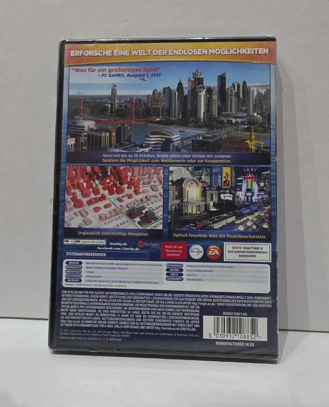 SimCity (2013) PC DVD-ROM — German version