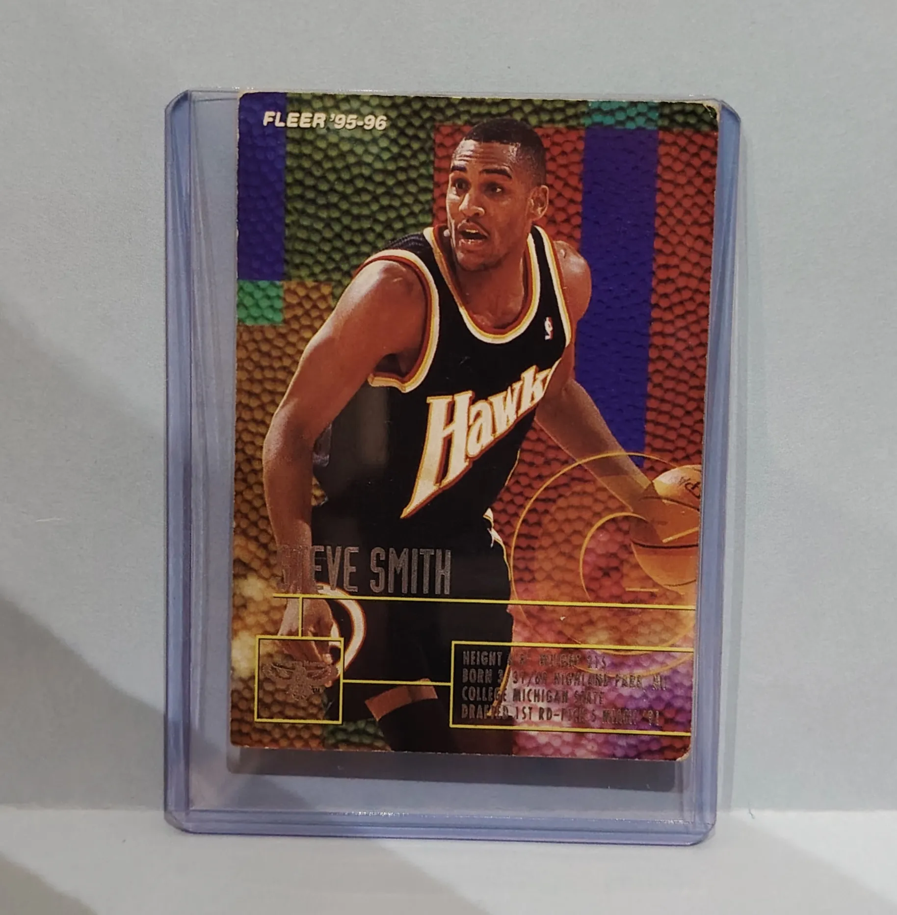 1995-96 Fleer Steve Smith #7 Atlanta Hawks Basketball Card