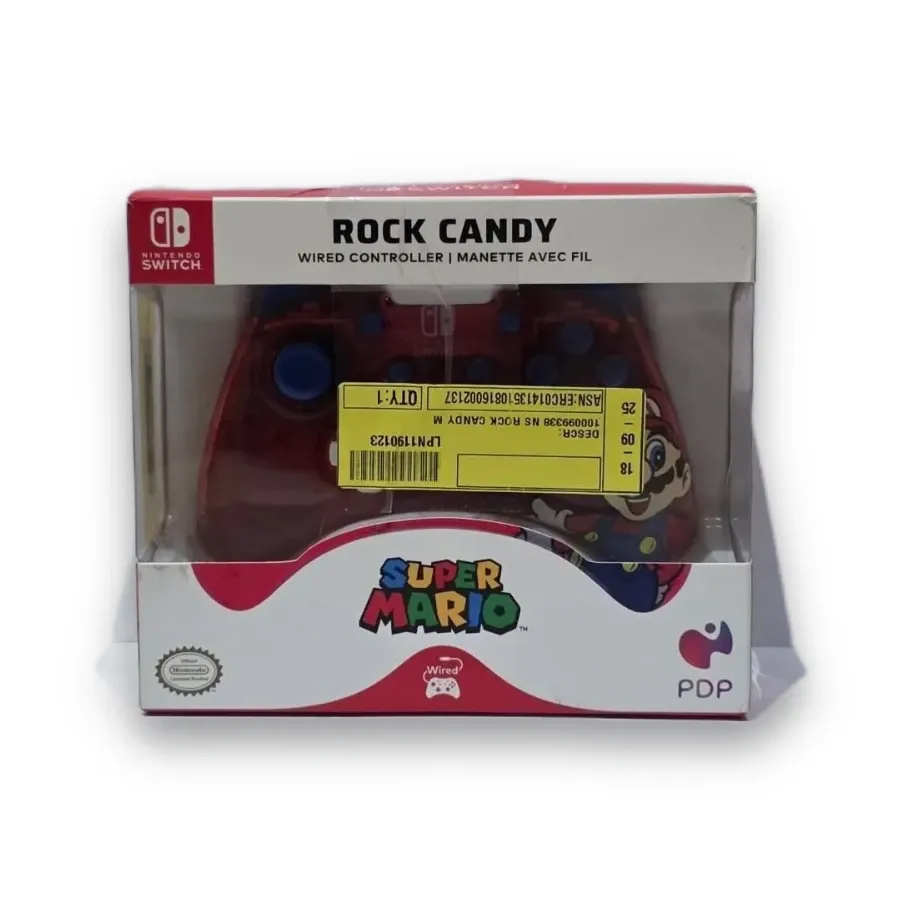 PDP Rock Candy жичен контролер Super Mario за Nintendo Switch