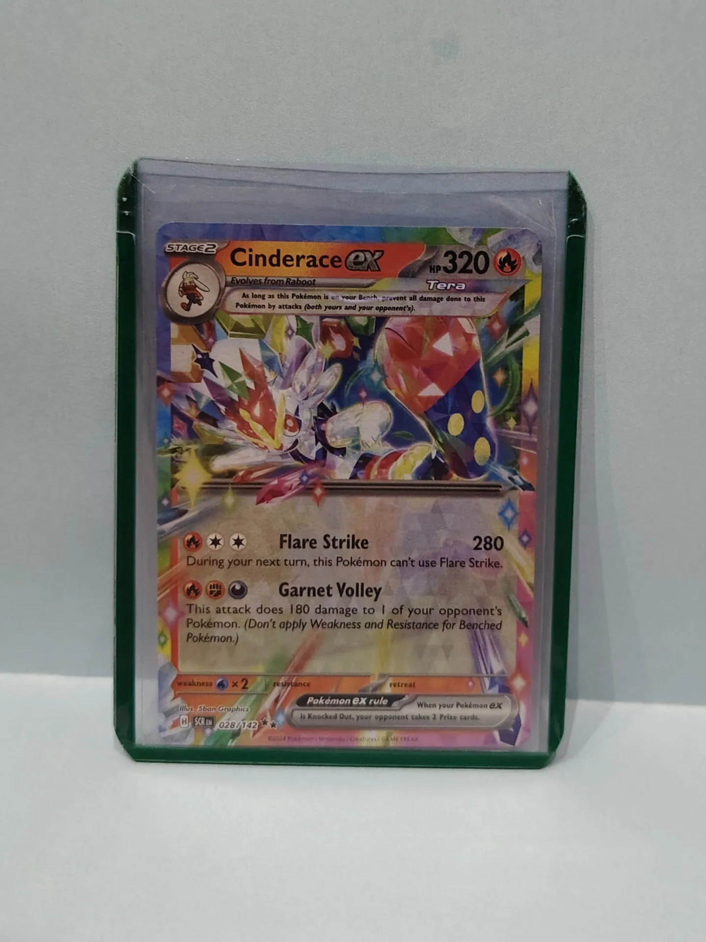 Cinderace ex 028/142 Double Rare Stellar Crown