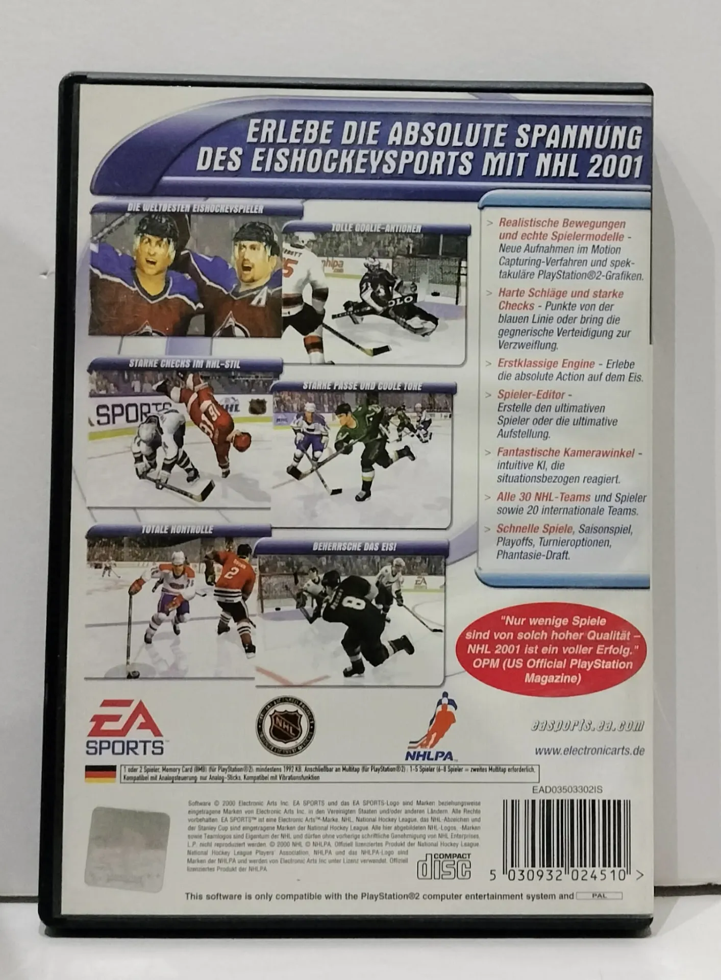NHL 2001 за PlayStation 2 — PAL