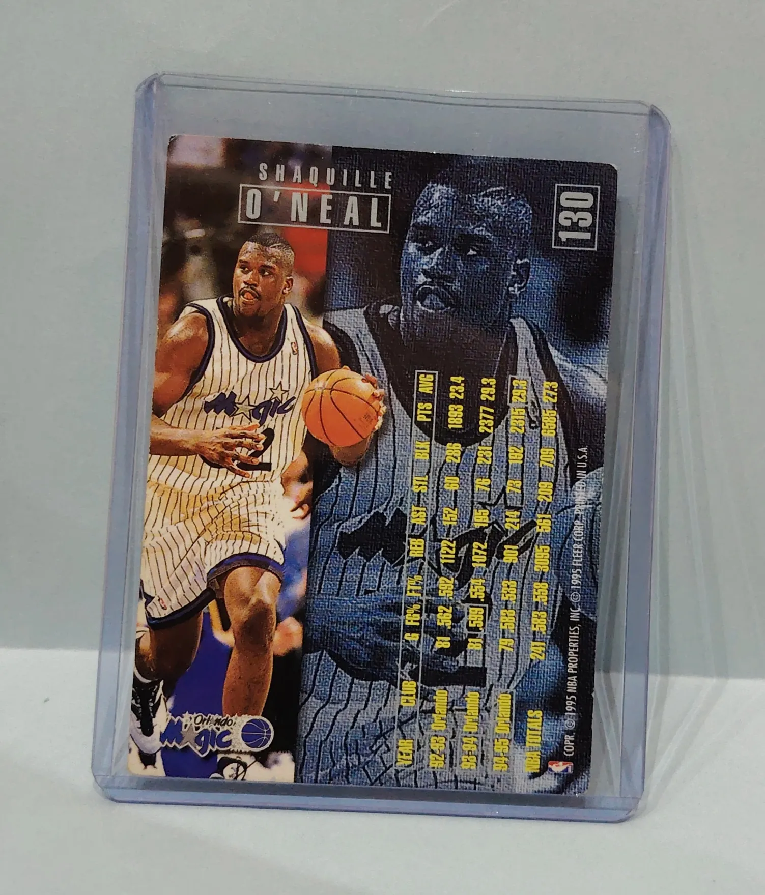 1995-96 Fleer #130 Shaquille O'Neal Orlando Magic