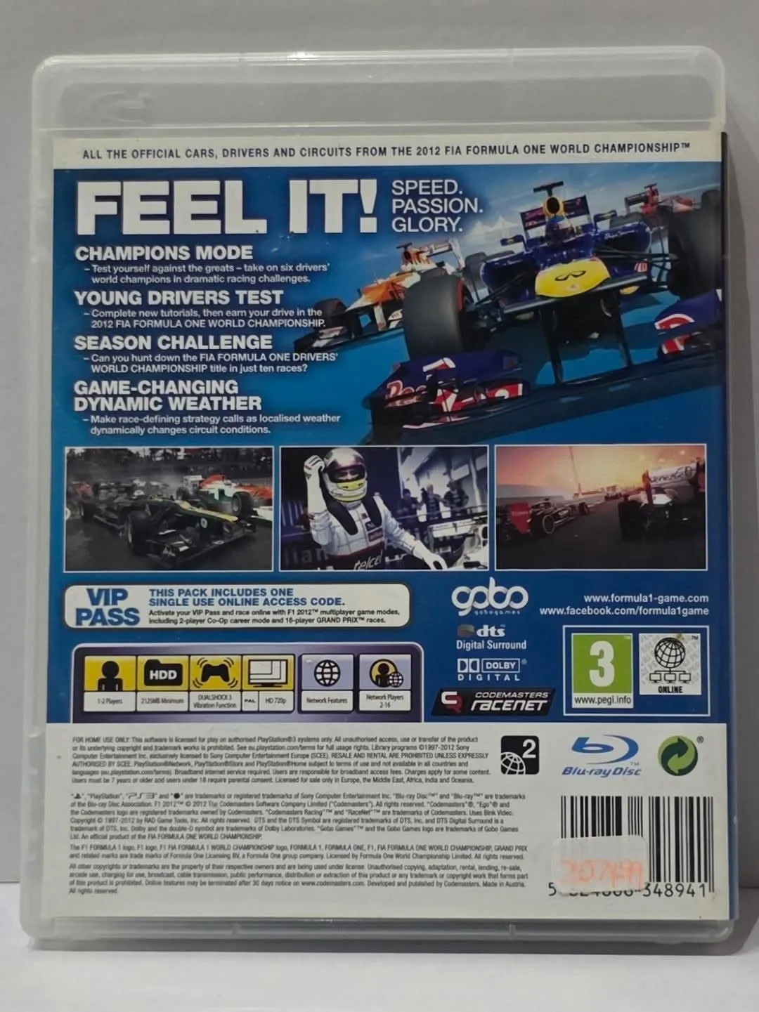F1 2012 за PlayStation 3 — PAL/EU