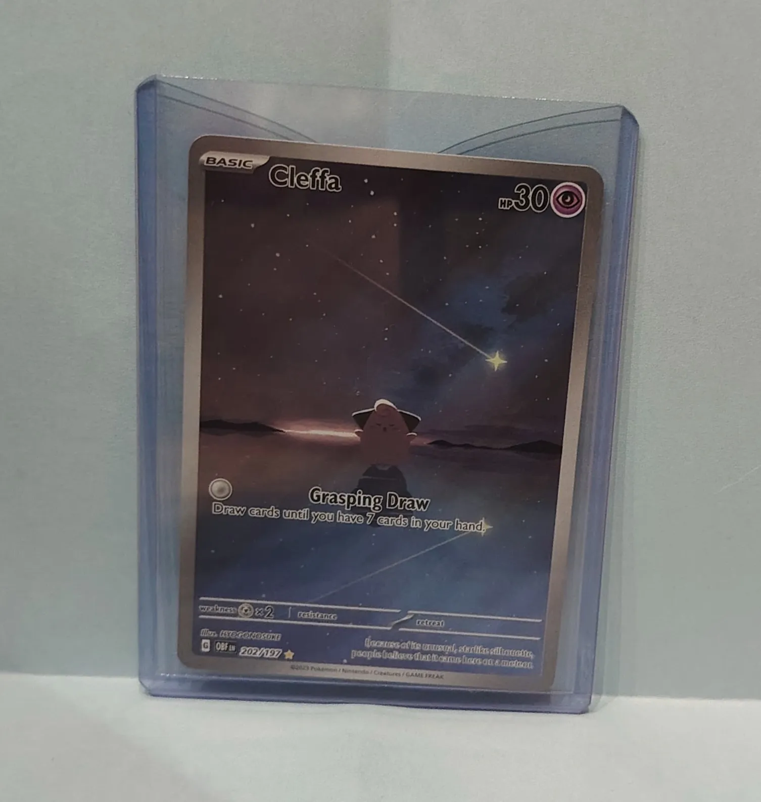 Cleffa #202/197 SV03 Obsidian Flames Illustration Rare Holo