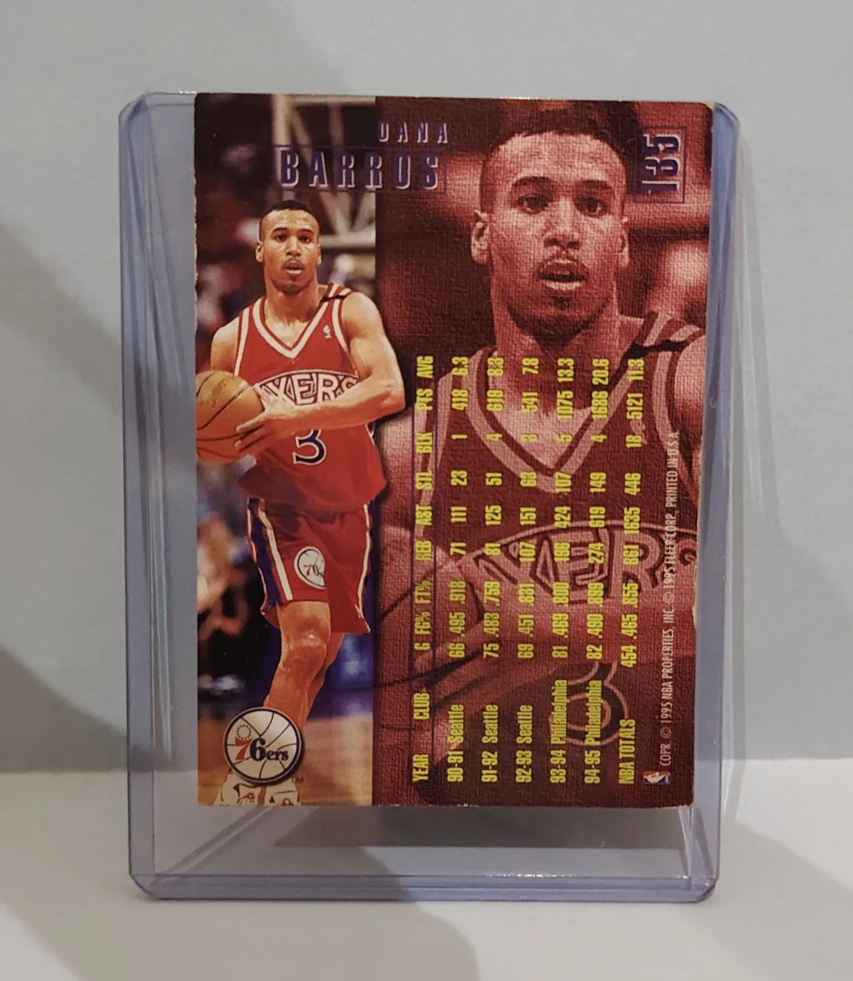 1995-96 Fleer Dana Barros #135 Philadelphia 76ers