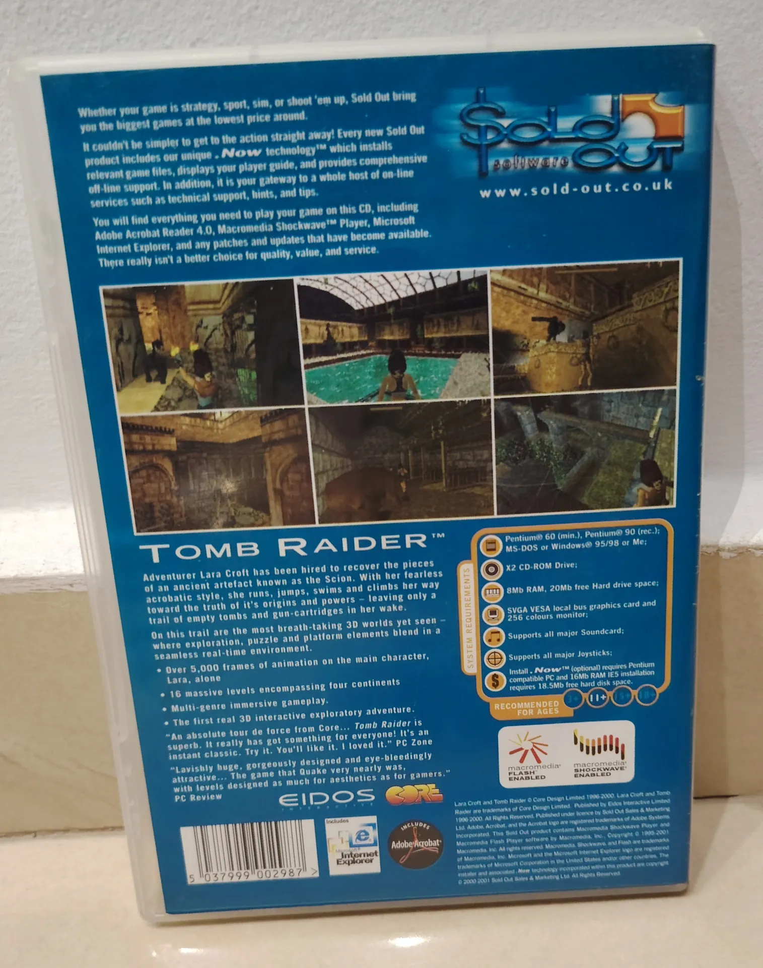Tomb Raider PC CD-ROM (Sold Out Software Edition)