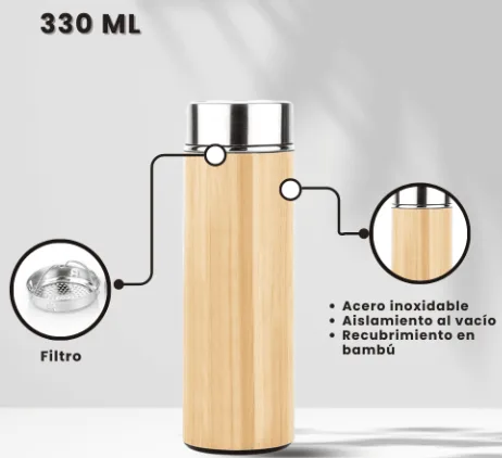 TOMATODO ACERO INOXIDABLE Y BAMBOO
