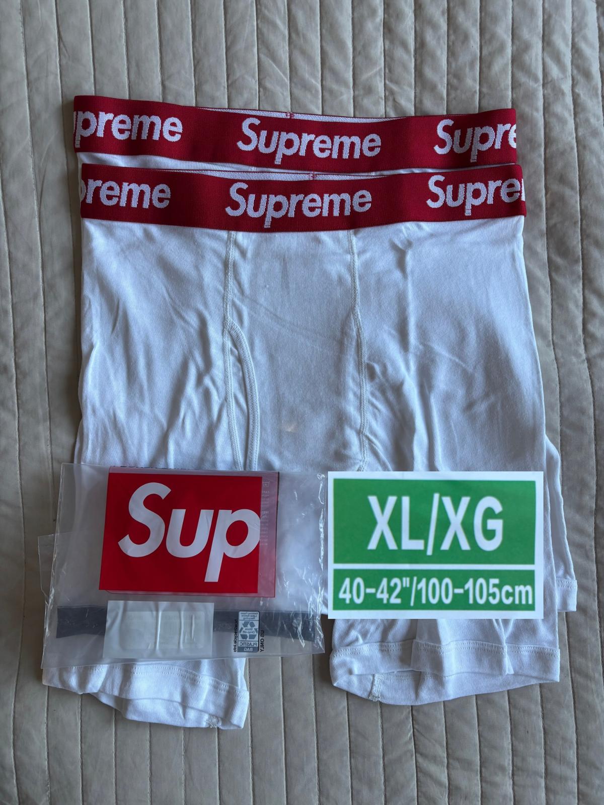 Supreme Unterhosen Boxer Short Weiß Rot 2er Pack S, M, L, XL neu ungetragen 3