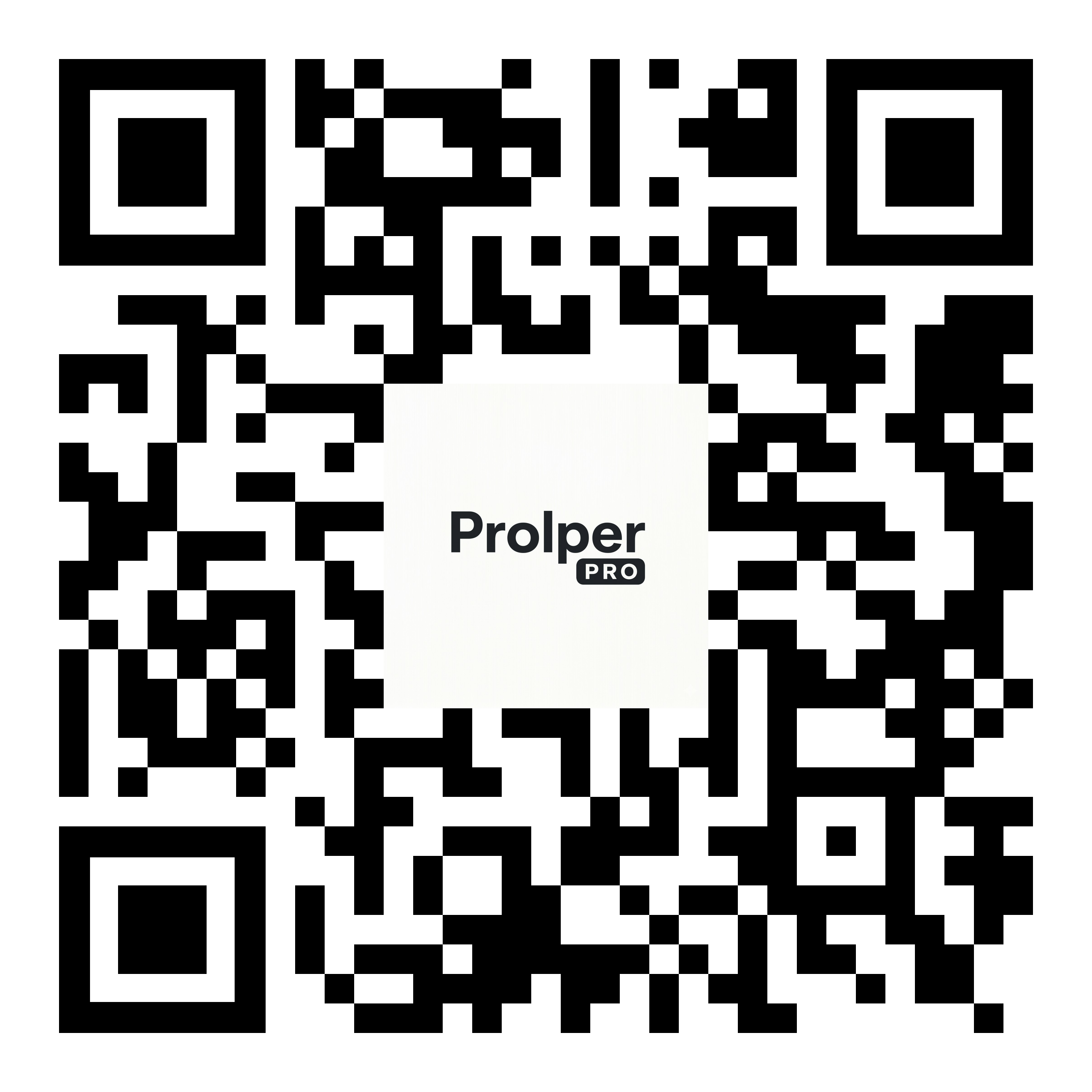 Scan to download the Prolper Pro app