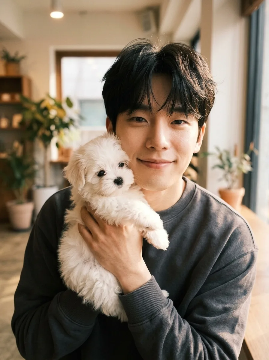 반려견과 볼 맞댄 인생 프사 결과 예시
