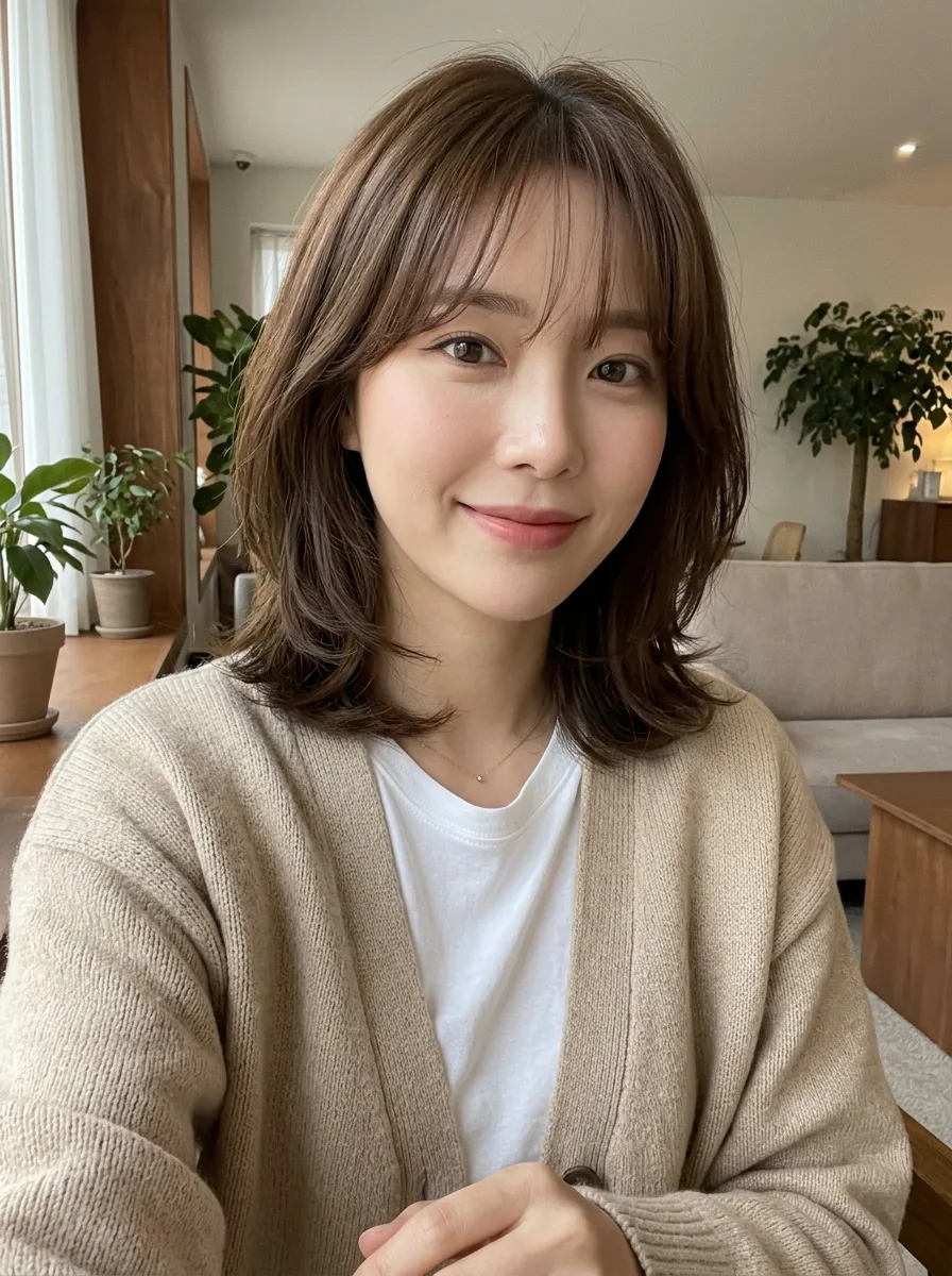 핑크 러블리 방 거울셀카 원본 예시