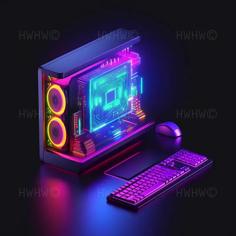 Neon Futuristic Stylized Icons
