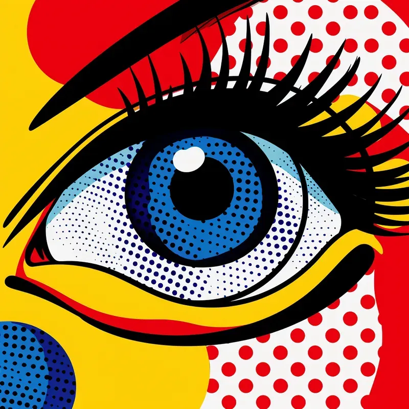Very Colorful And Dynamic Pop Art Style