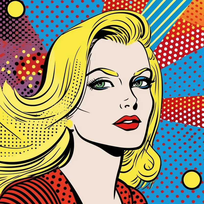 Very Colorful And Dynamic Pop Art Style