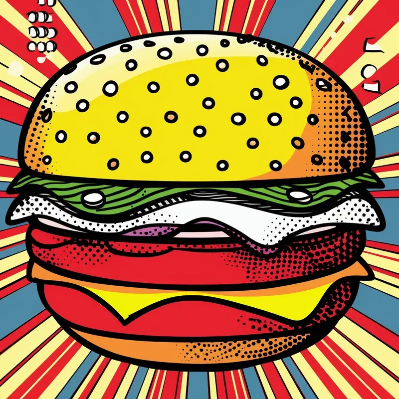 Very Colorful And Dynamic Pop Art Style