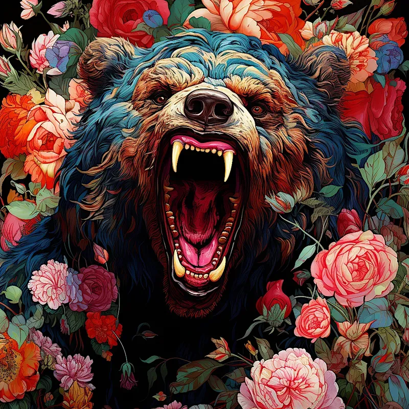 Japanese Illustrations With Flowers