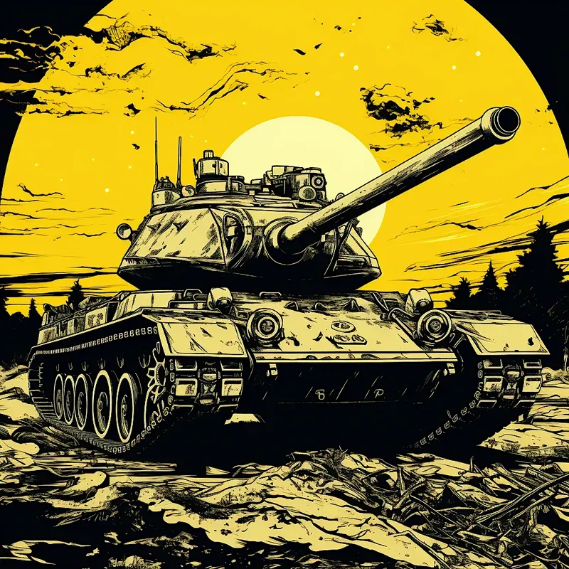 Yellow And Black Engravings