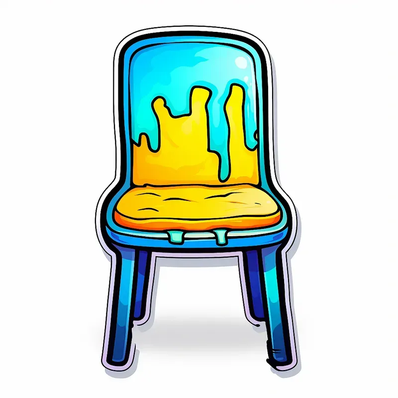 Yellow And Blue Drawn Objects