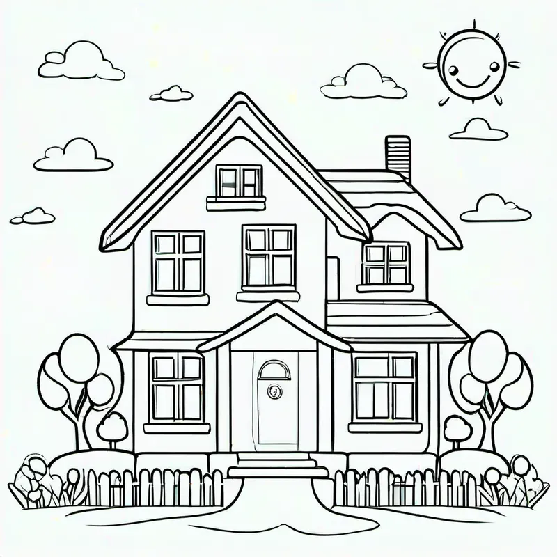 Cute Children Coloring Book Pages