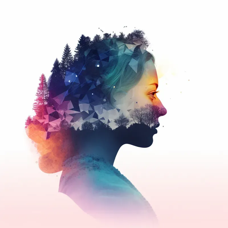 Double Exposure Nature Characters