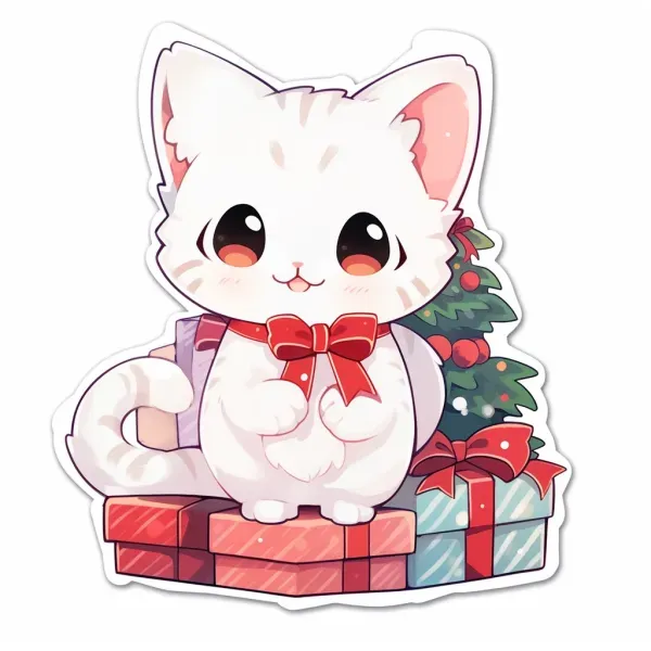 Christmas Stickers Very Cute Animals
