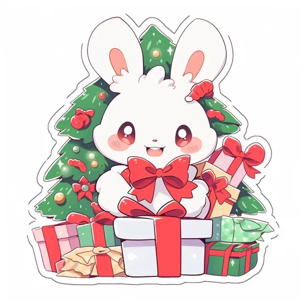 Christmas Stickers Very Cute Animals