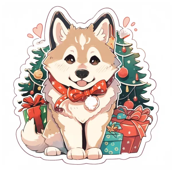 Christmas Stickers Very Cute Animals