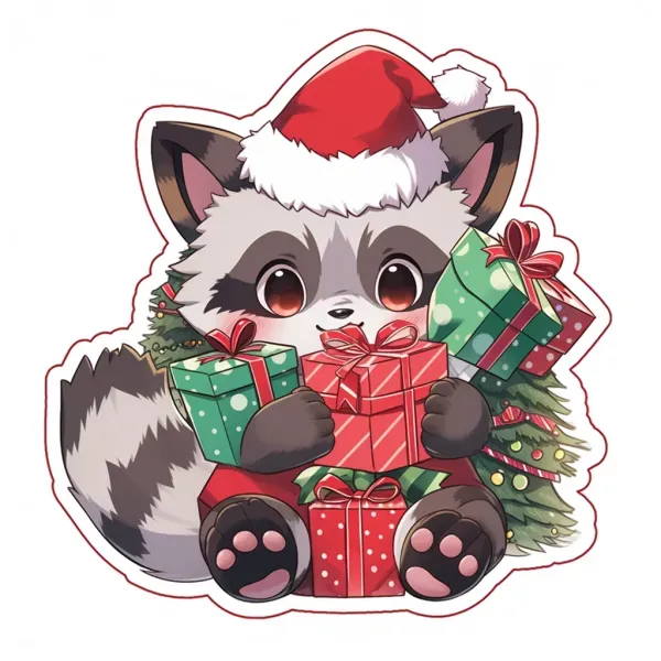 Christmas Stickers Very Cute Animals