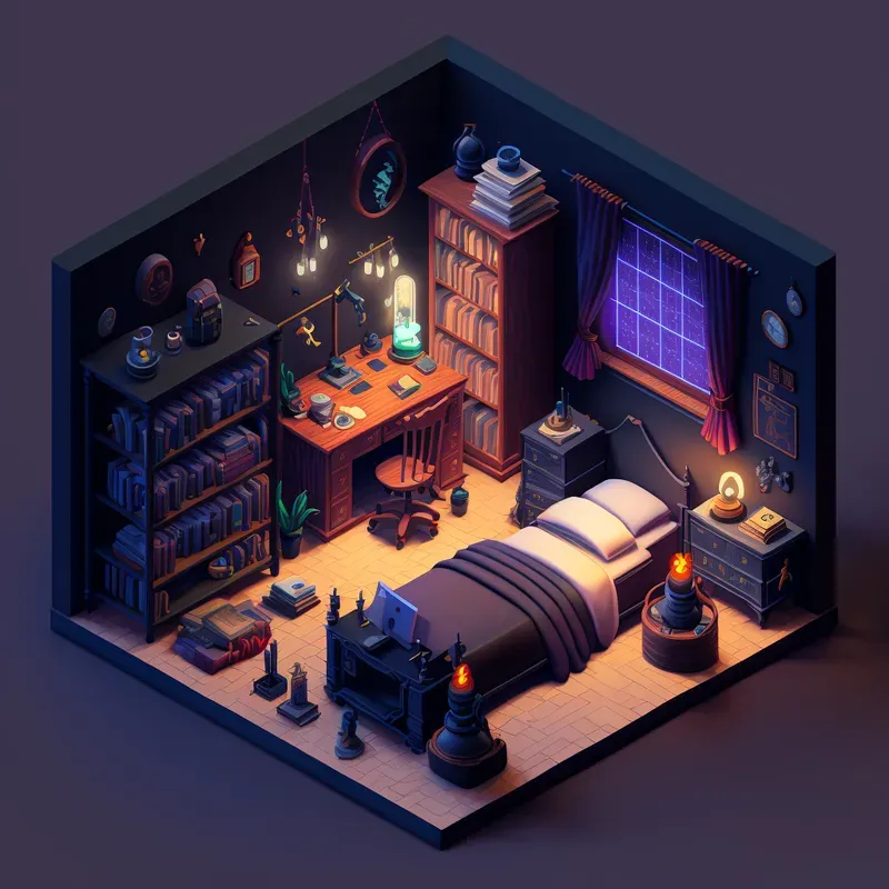Isometric 3D Rpg Rooms