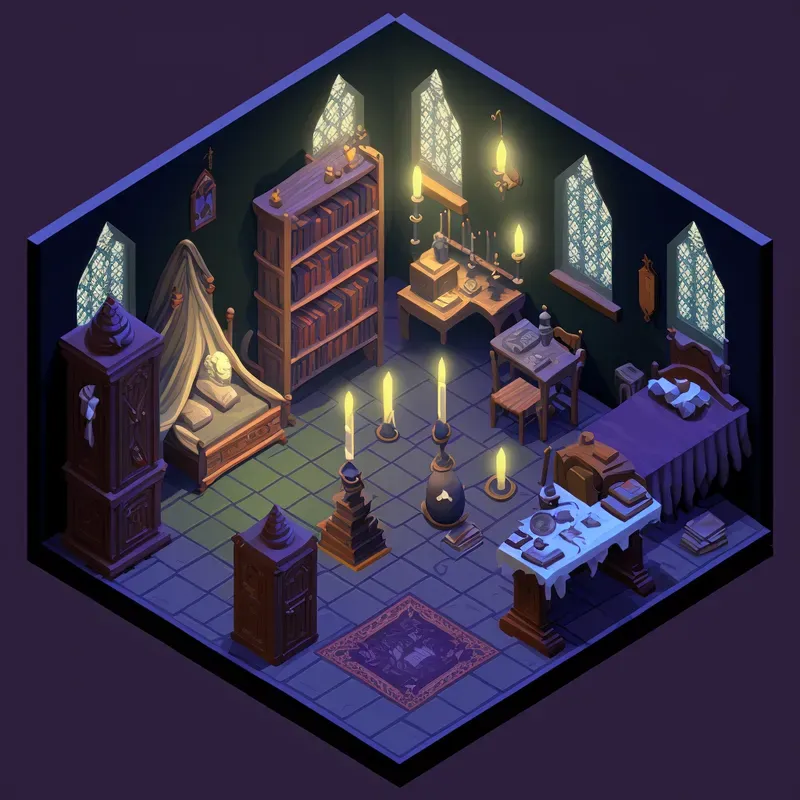 Isometric 3D Rpg Rooms