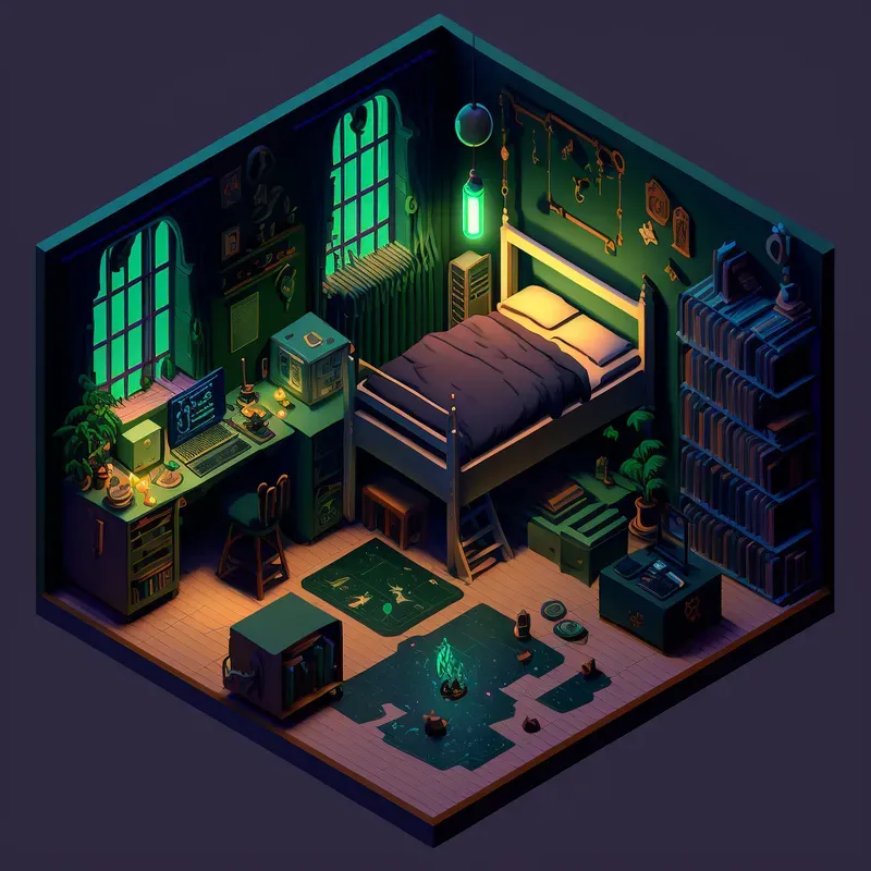 Isometric 3D Rpg Rooms