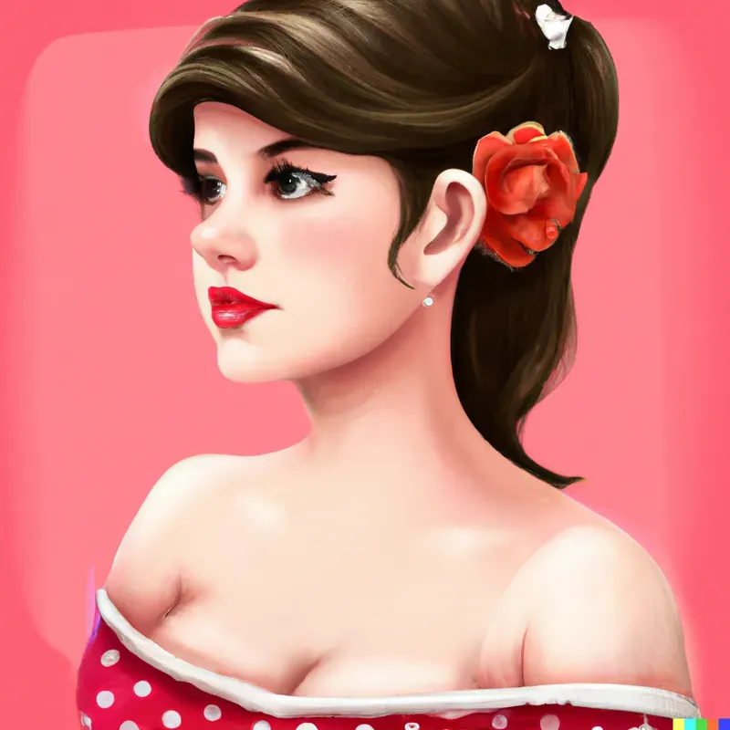 Cartoon Woman Pin-up Art