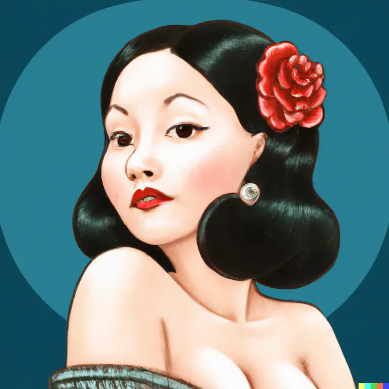 Cartoon Woman Pin-up Art
