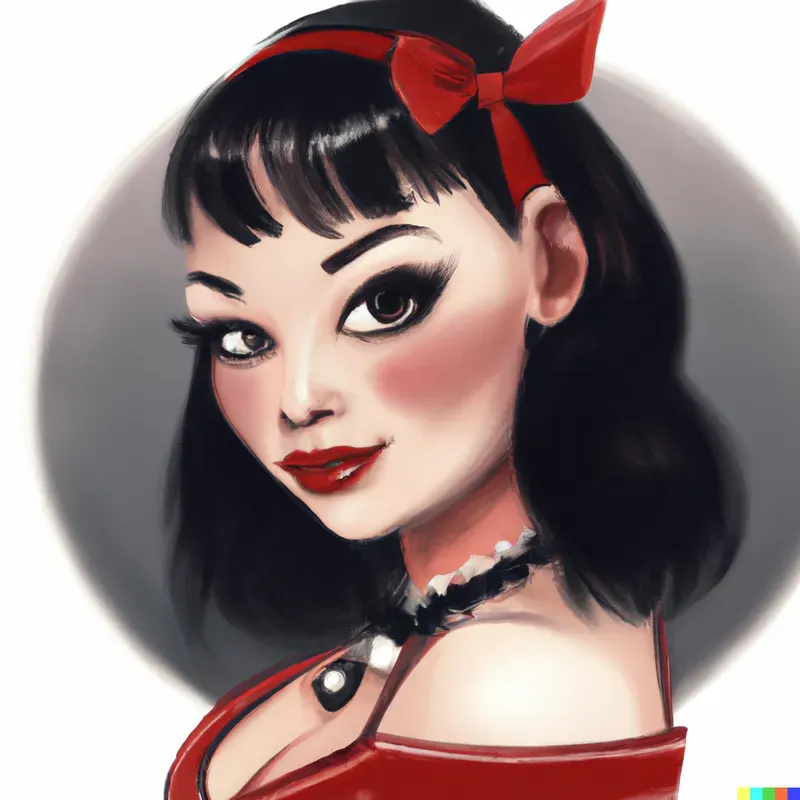Cartoon Woman Pin-up Art
