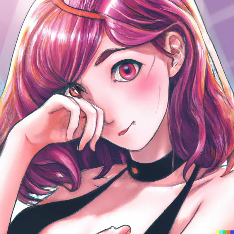 Manga Woman Pin-up Art