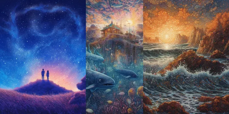 Pointillist Illustrations